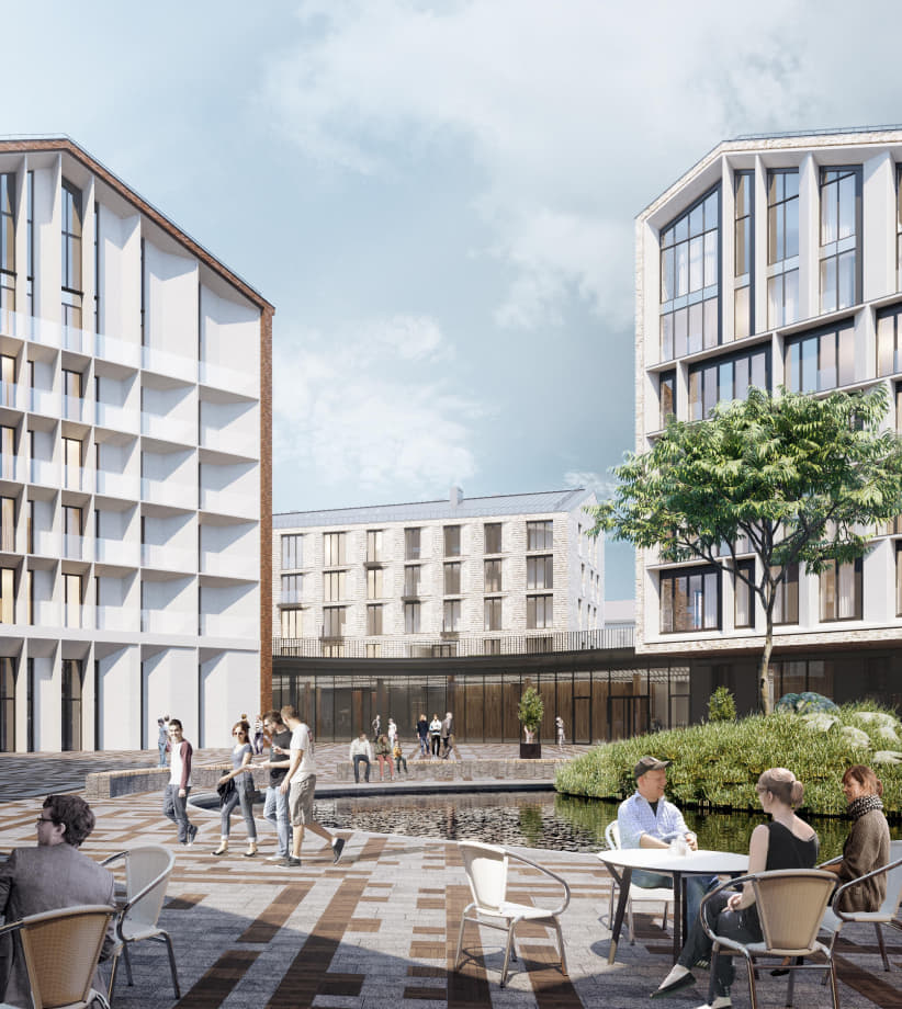 Кроме того, на территории самого квартала будет создана пешеходная улица, на которой расположатся рестораны, культурные и образовательные центры, магазины, спа и студия йоги. Проводить время здесь смогут все жители Минска.