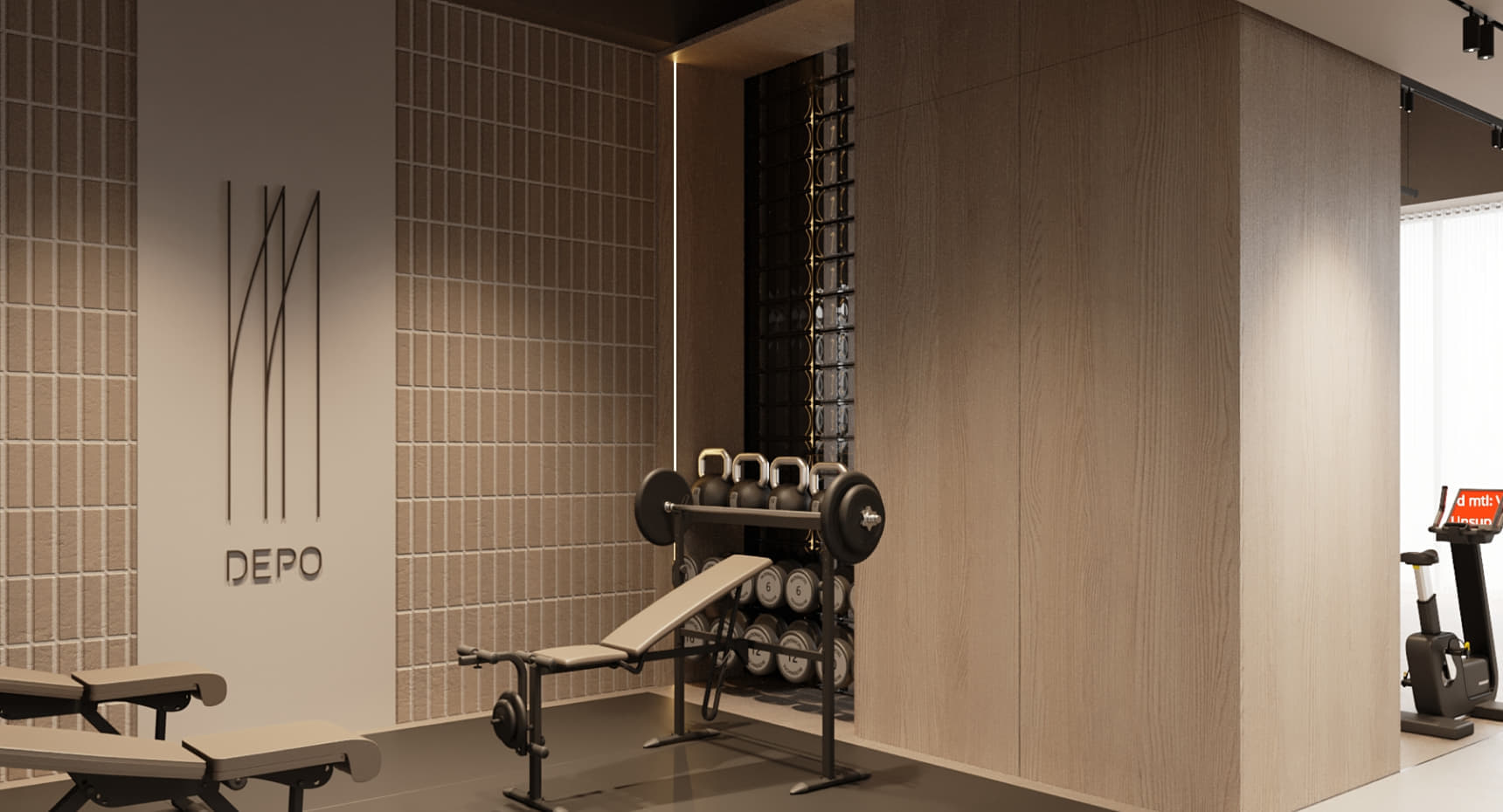 В доме на -1 этаже разместится элегантное фитнес-пространство. Оно будет доступно 24/7 и только для жителей квартала.